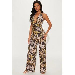 Tropical Halter Jumpsuit – Bold, Breezy & Beautiful XL
